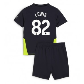 Manchester City Rico Lewis #82 Dětské Venkovní dres komplet 2024-25 Krátký Rukáv (+ trenýrky)